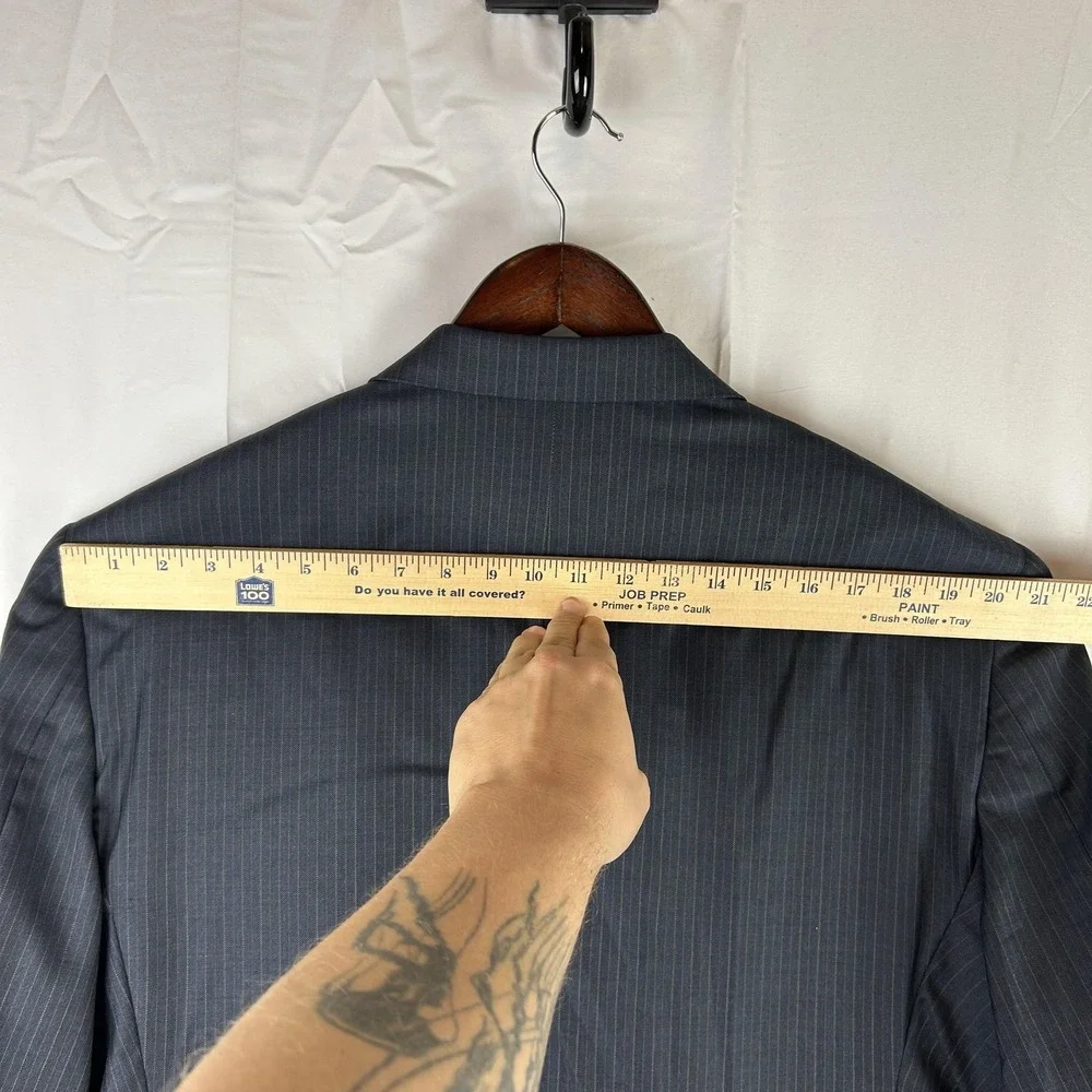 Brooks Brothers Blazer‎ Mens 48R Gray Pinstripe 1818 Madison Saxxon Wool USA